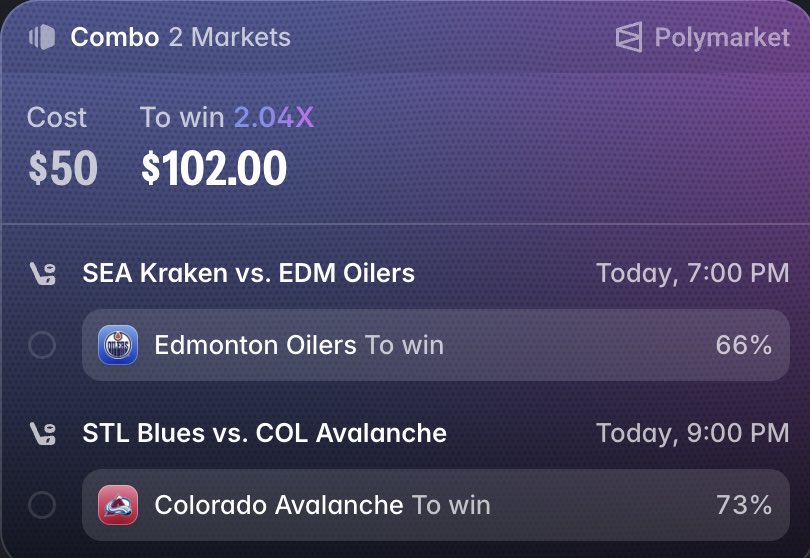 elleaimecam's tweet photo. **4 Day Challenge $50 to $800**👑 

Day 1
EDM Oilers
COL Avs 

#Hockey #Gambling𝕏 https://t.co/U496BX2Ali