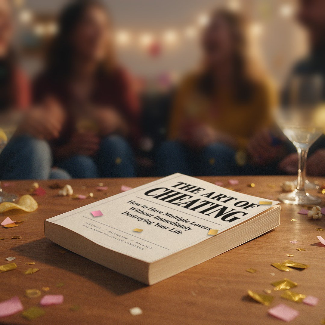 kwk9642's tweet photo. Left this on the snack table at a party and nobody touched the chips for twenty minutes 😂
"The Art of Cheating" — a parody guide. Strictly for laughs, not advice.
https://t.co/imtPdSSBwr #GagGift #FunnyBooks https://t.co/1wA3sOzmIV
