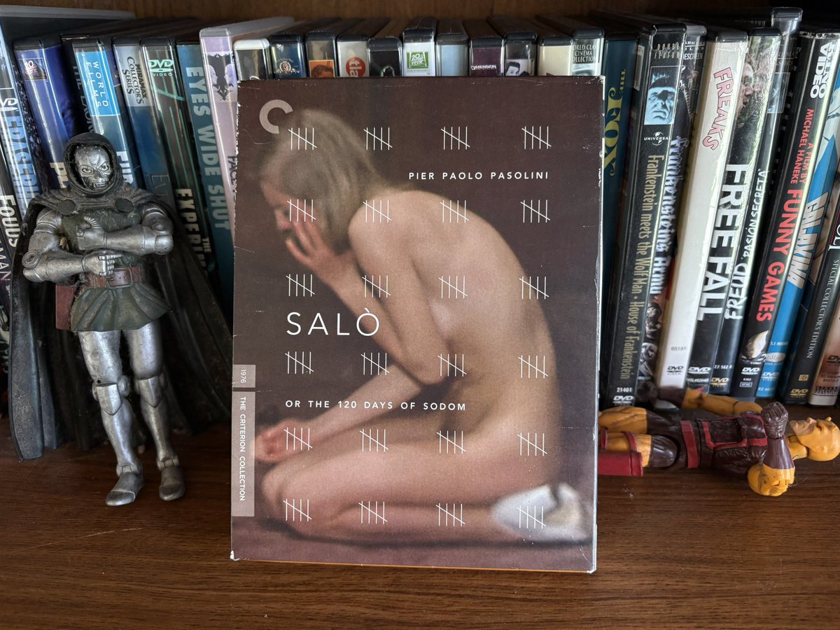 Freelineorlando's tweet photo. Once is enough films: you’ll either admire the shockingly bold vision of Pasolini’s Salo (out today, 1977) or think it’s sh*t. Poop dining is a stretch on the “entertainment” meter but Pasolini wanted to horrify bourgeois audiences; he succeeded. A midnight movie fave, but beware https://t.co/h0y1Wviqwk