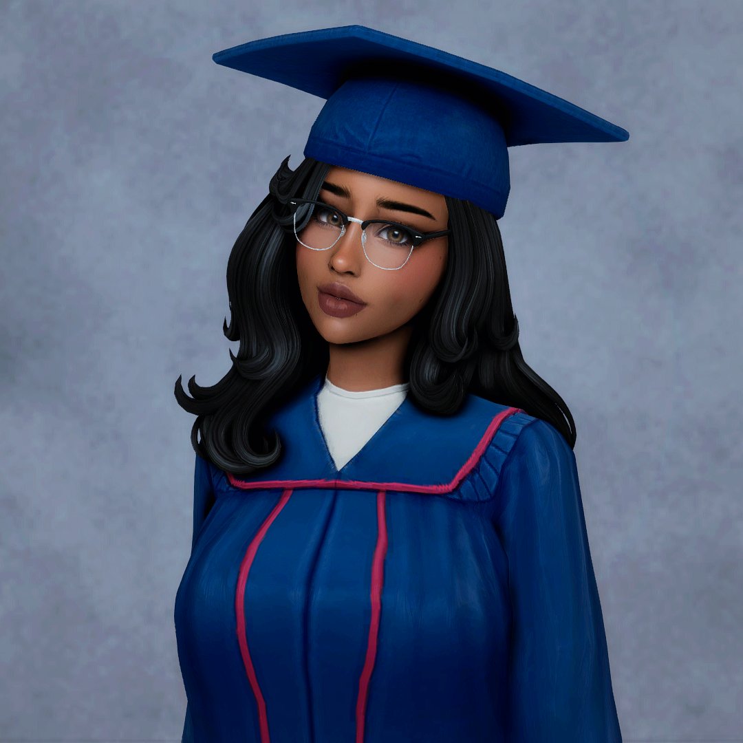 sleepysimsx's tweet photo. Iris is graduating as Copperdale Highs Valedictorian ˖᯽ ݁˖ https://t.co/DLqJC6UggL
