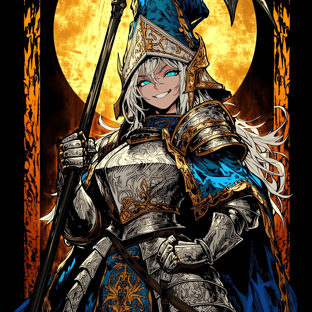 gurniaiart's tweet photo. Knight art        
#AIArt #AIイラスト #midjourney #knight #AIgirl #aiGallery https://t.co/wBGEIQl3TH