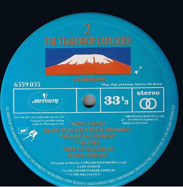 lee0969's tweet photo. On this day in 1981 No 65 UK Album Chart The Teardrop Explodes with their first album “Kilimanjaro” IMHO one of the greatest albums ever recorded. An almost impossible choice but I’ll choose “Bouncing Babies” how about you? #1980s #TeardropExplodes #JulianCope @jillwebb2005 @nikidoog @Carolyn_on_x  @FatOldAnarchist @brunstead @SkaManD14