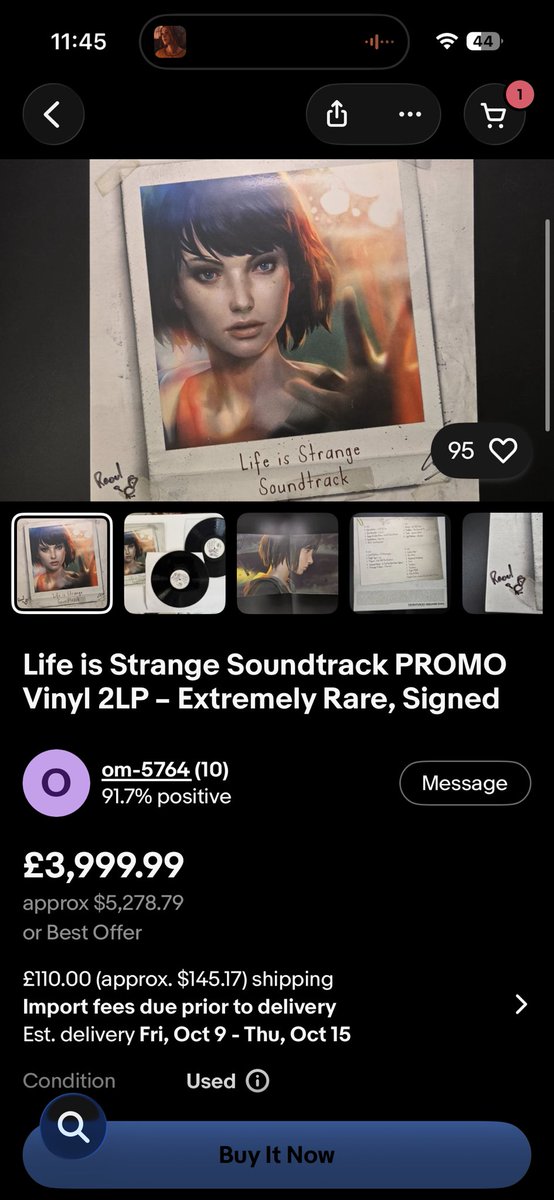 Charyvii's tweet photo. I’m bored let’s see how much the lis vinyl is going for…..OH MY FUCKING GOD I SHOULDNT OF DONE THAT https://t.co/n4mn7SIzv5