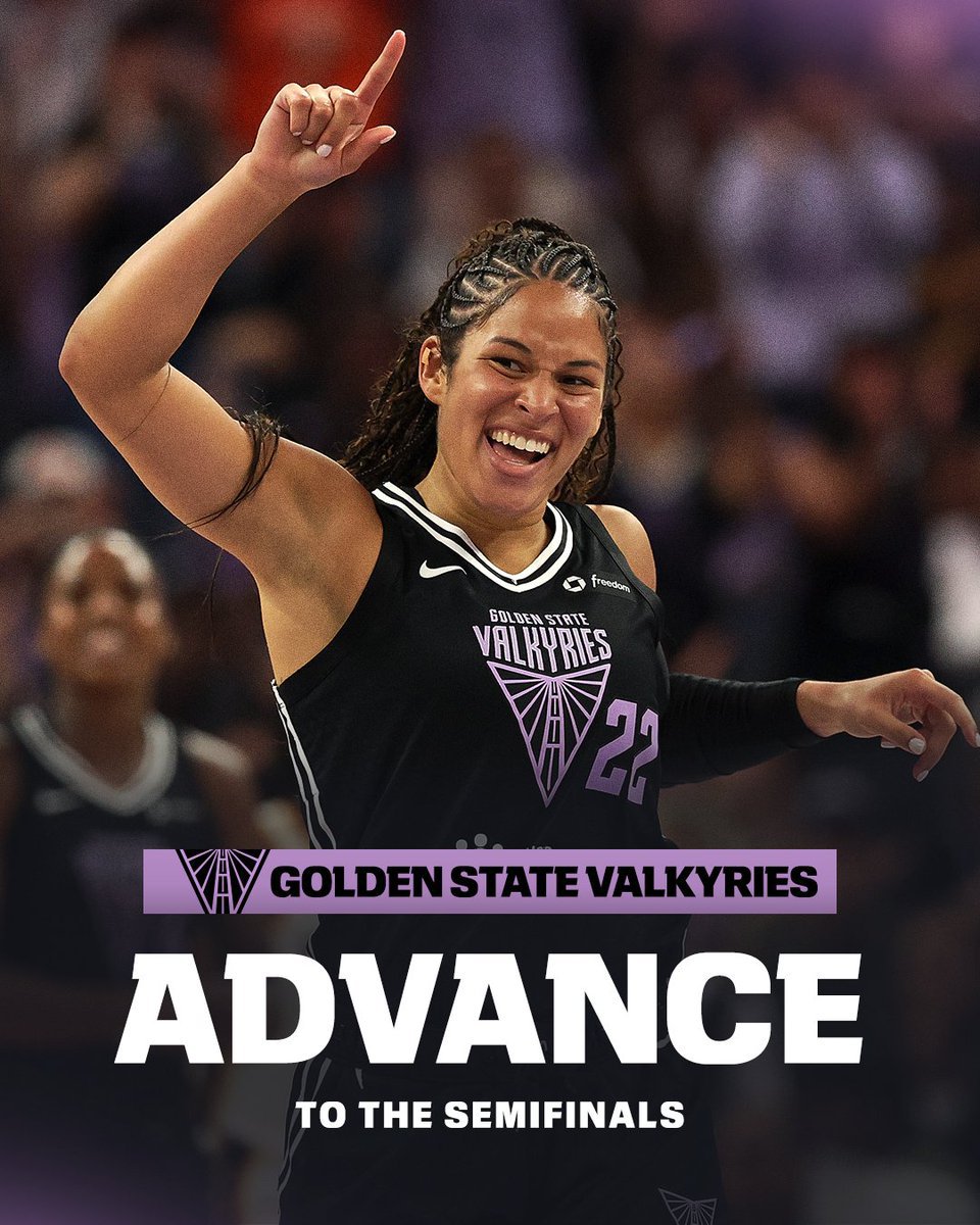 NBABLADE's tweet photo. Golden State is moving on!

The Golden State Valkyries win their first playoff series in franchise history 🙌 https://t.co/gKcLIkNrtY