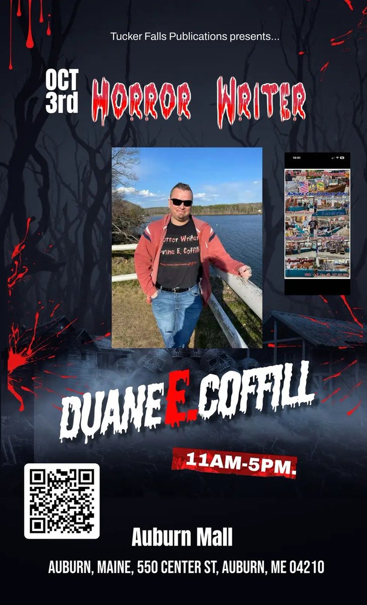DuaneECoffill's tweet photo. Happening today! #horror #horrorcommunity #mainehorror https://t.co/BhqXNIDsER