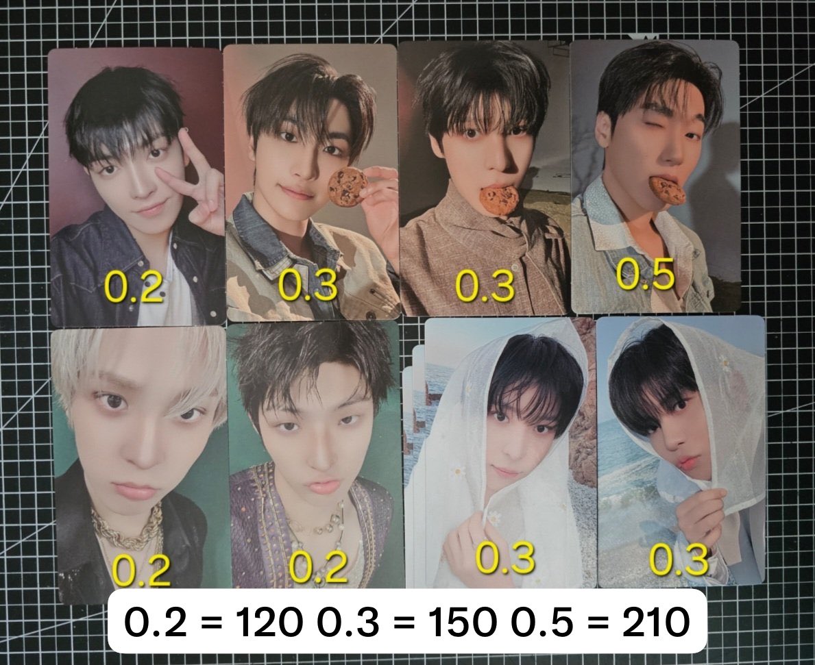pruserux's tweet photo. deal / ไม่พร้อมส่ง 🇰🇷
ATEEZ 8th Anniversary Exhibition
trading card ราคาตามรูปค่า

🛒 ราคารวมส่งกลับแอร์
#ตลาดนัดateez #ตลาดนัดเอทีซ https://t.co/yfb5ecaMqx