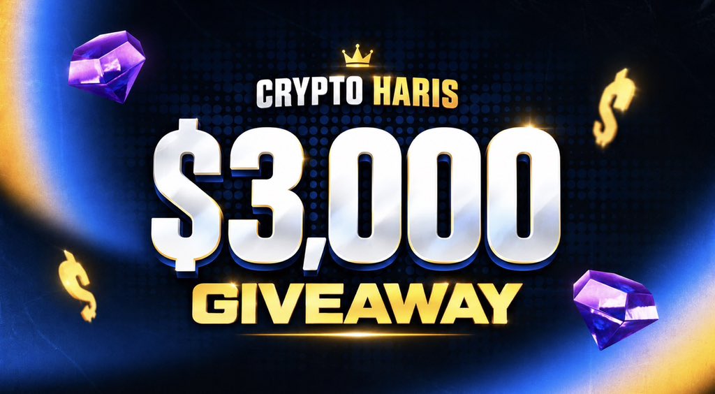 Crypto__Haris's tweet photo. 🎁 $3,000 Giveaway

30 Winners, $100 each!

To Win:
1️⃣ Follow @Crypto__Haris 
2️⃣ Like &amp; RT this post
3️⃣ Tag a friend

⏳ Rolling in 24 - Good Luck! https://t.co/ixvBbHO3L6