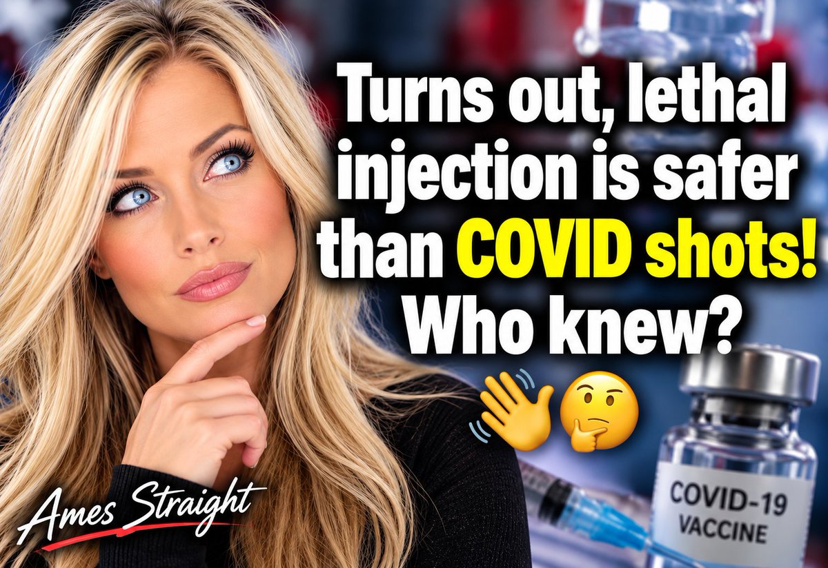 AmesStraight's tweet photo. 😂😂 The irony department is working OVERTIME.

Christa Pike gets two rounds of lethal-injection drugs and somehow winds up alive at the hospital.

The COVID vaccine watching from the corner like:
“Well THIS is awkward.” 👀💉🤣 https://t.co/LJQgxvqI9H