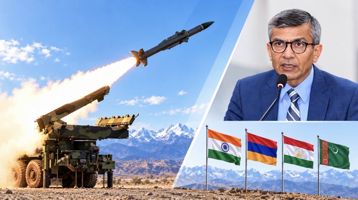 OurIndiaOnX's tweet photo. 🚨 India’s indigenous air defence system has been Armenia, Tajikistan and Turkmenistan.
- says Defence Secretary Rajesh Kumar Singh https://t.co/Ruh6eyGpuF