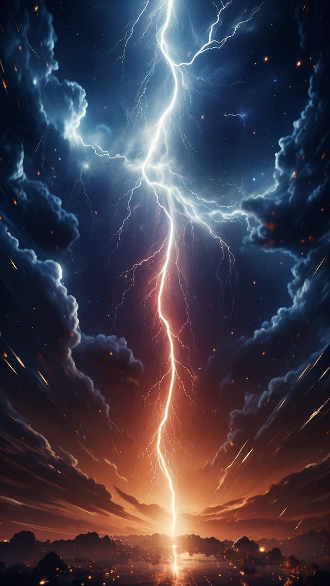 sexboy69069's tweet photo. Just saw a lightning flash that truly stands out in the dark sky – what a brilliant, rare sight!， https://t.co/OjF5PoXEKL