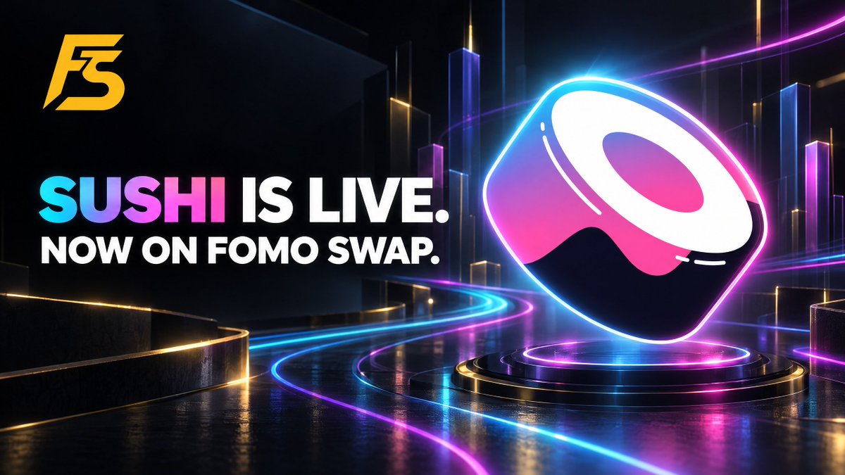FOMO_Swap's tweet photo. ��� SUSHI is now live on FOMO Swap.
Explore the verified Ethereum SUSHI market with live market data, liquidity context, a TradingView SUSHI/USDT chart, and a direct Uniswap route preselected to receive SUSHI.
Explore: https://t.co/fW63ew0q5n
#SUSHI #DeFi #Ethereum #FOMOSwap https://t.co/MPFoDzYiNr