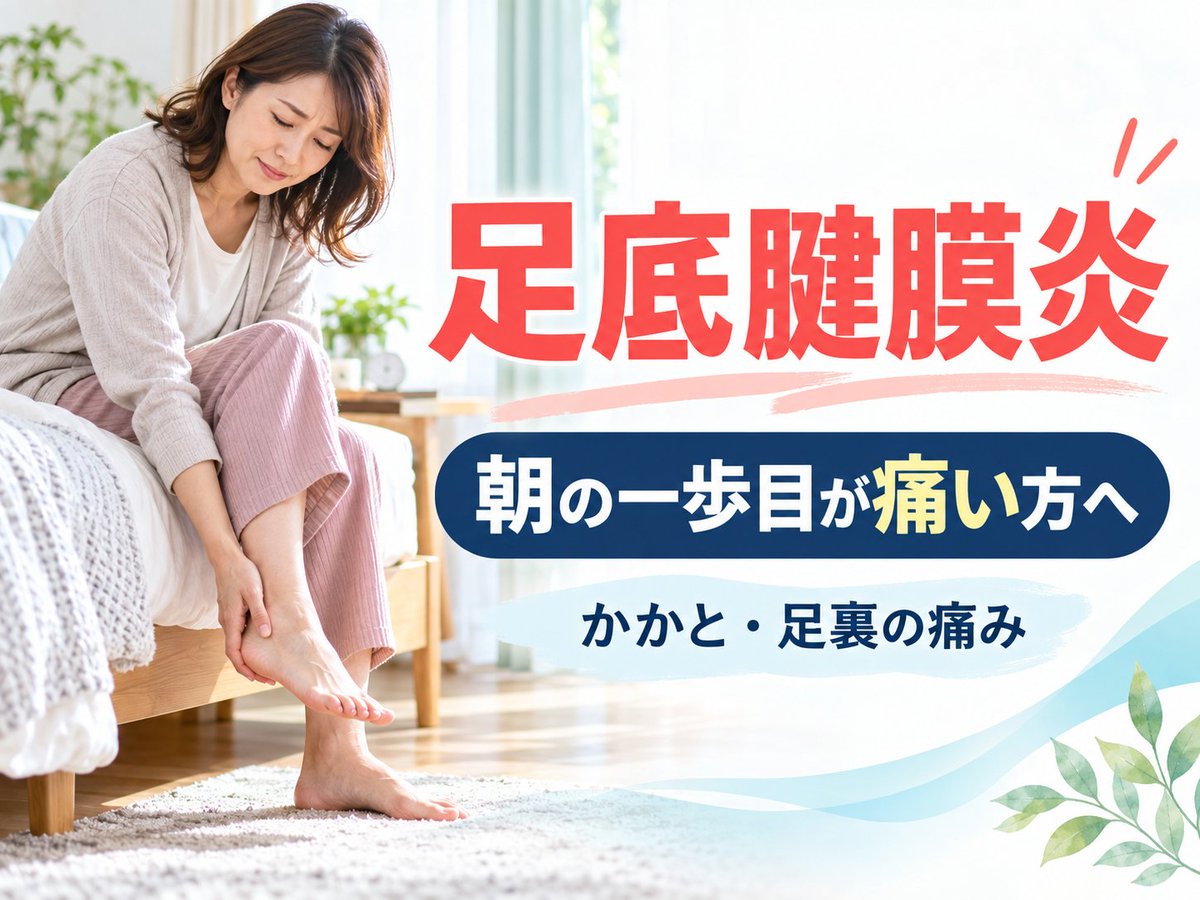 yaenococokara's tweet photo. 朝の一歩目、かかとがズキッと痛みませんか？

足底腱膜炎には、足裏への負担だけでなく、ふくらはぎ・足首・履物などが関係することも。
長引く痛みでは、脳・神経の敏感さも大切な視点です。
#足底腱膜炎 #足裏の痛み #かかとの痛み #八戸ノ里
https://t.co/YvPxxhB3B3 https://t.co/KfKUezGoEv