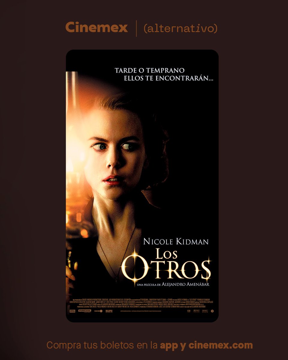 Cinemex's tweet photo. Conocías estos datos curiosos de #LosOtros. Vive el terror nuevamente con este clásico en la pantalla grande de Cinemex. Estrenos: 22 de octubre. https://t.co/32gxo4QffE