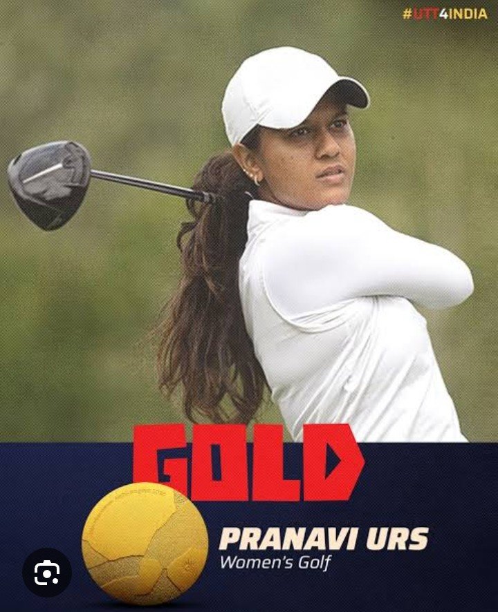 maxmusmerippy7's tweet photo. Namma Mysuru girl Pranavi Urs strikes individual Gold in Golf at the Asian Games✌️
Becomes the first Indian women to secure Gold in Asian Games.
Historic moment.

#premadaoorali #rcb #asiangames2026 https://t.co/BpWOYCVSLn