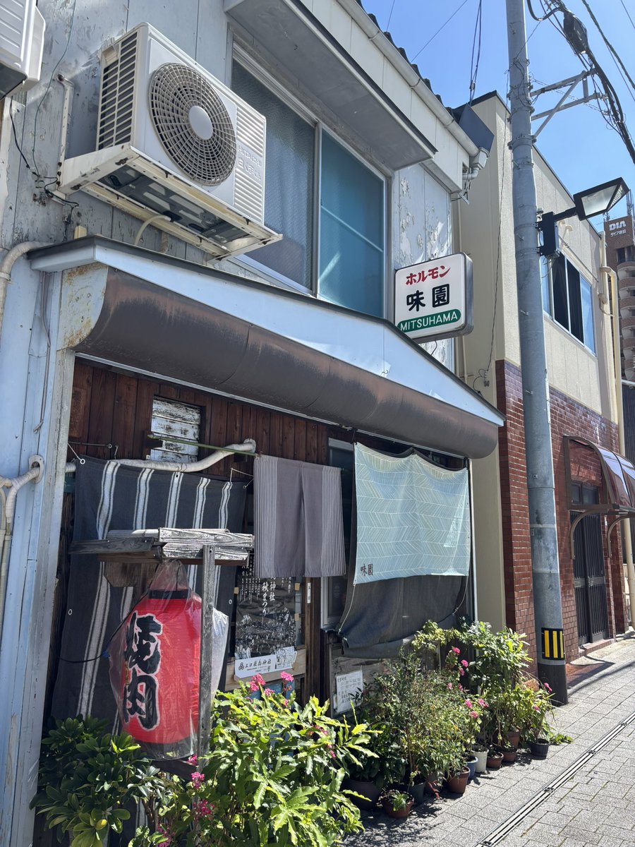 Yutchi2123's tweet photo. 味園さん
三津の老舗ホルモン屋さん。
だけど、一品料理から定食まであるw
念願のお店！！

バラ(牛)
上ミノ
餃子
焼きめし
とノンアルコールビール。

大将は食後にリンゴサービスしてくれました🥺

そうなの。
こういうお店が大好きなんよ。

三津浜は味あるお店まだ残ってて好き。 https://t.co/R03VUfBWEt
