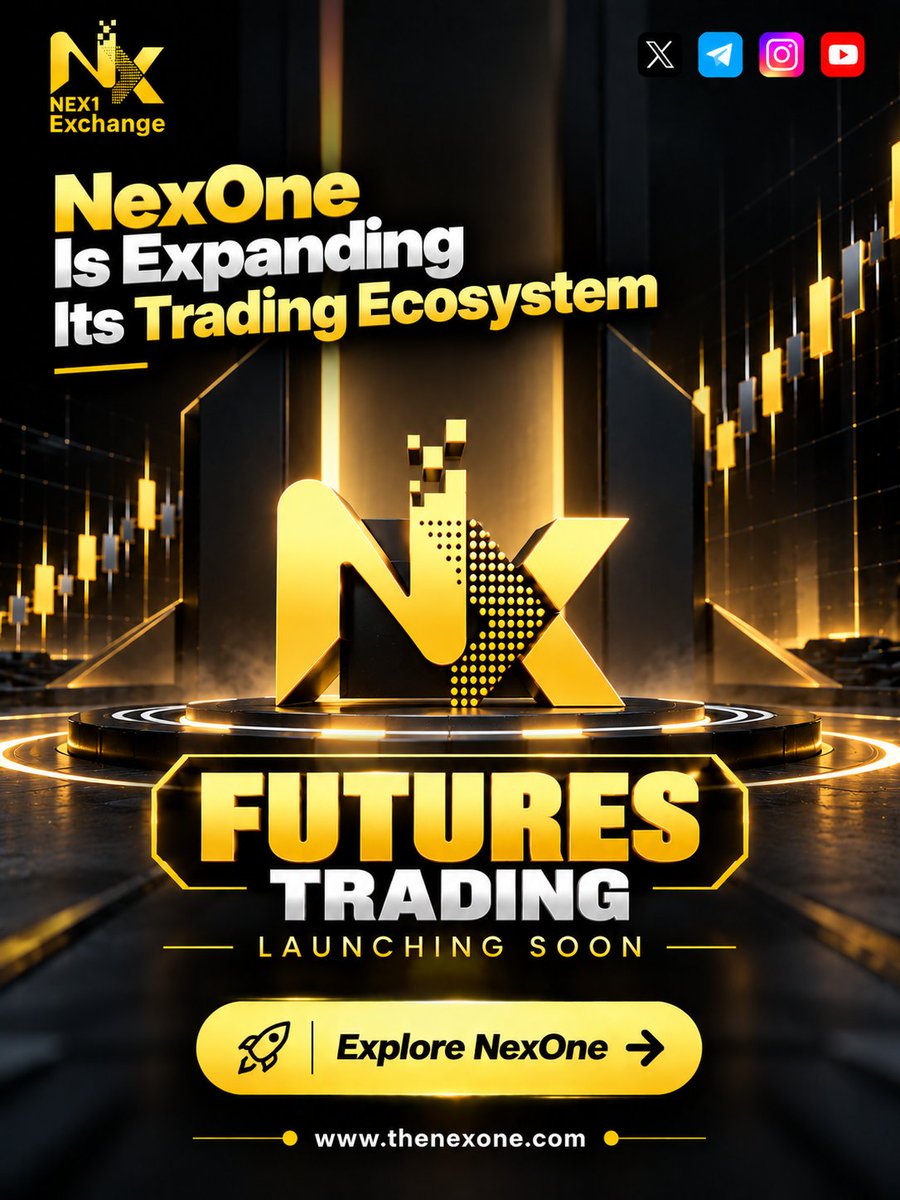 Nex1ex's tweet photo. 🚀 THE NEXT LEVEL OF TRADING IS COMING!

NexOne Exchange is expanding its Trading Ecosystem— and something BIG is on the way!

⚡ FUTURES TRADING — LAUNCHING SOON https://t.co/B7TEu1Ob3s