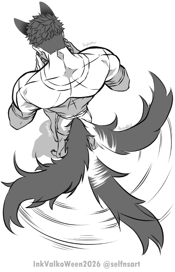 selfnsart's tweet photo. I was so distracted by his face.

I never even saw his tail.

#InkValkoWeen2026 Day 3: Tail.

#BringValkoBack #ValkoIs6thLi https://t.co/ulxHVQ9Fha