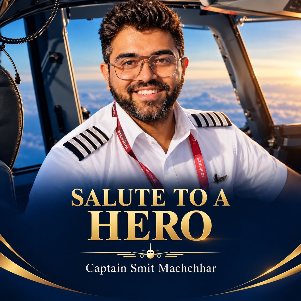 paildar's tweet photo. Shining 🌟 hero... 174 lives saved by a brave pilot... Captain https://t.co/qbEGrrEQSH