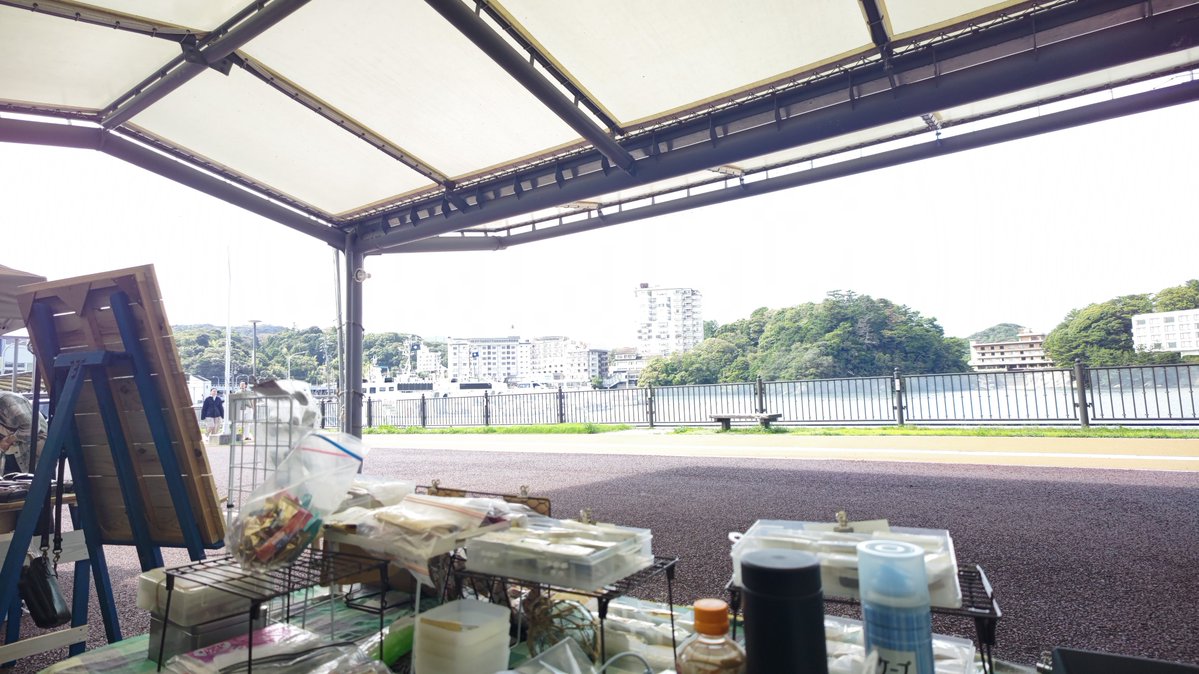 kero2609's tweet photo. 久しぶりに過ごしやすいお天気で鳥羽マリンターミナル。
まったり出店楽しみ中( ´∀`)
来月も第一土曜日マリンターミナルで「びんだまマーケット」出店予定です https://t.co/I36LEBsfer