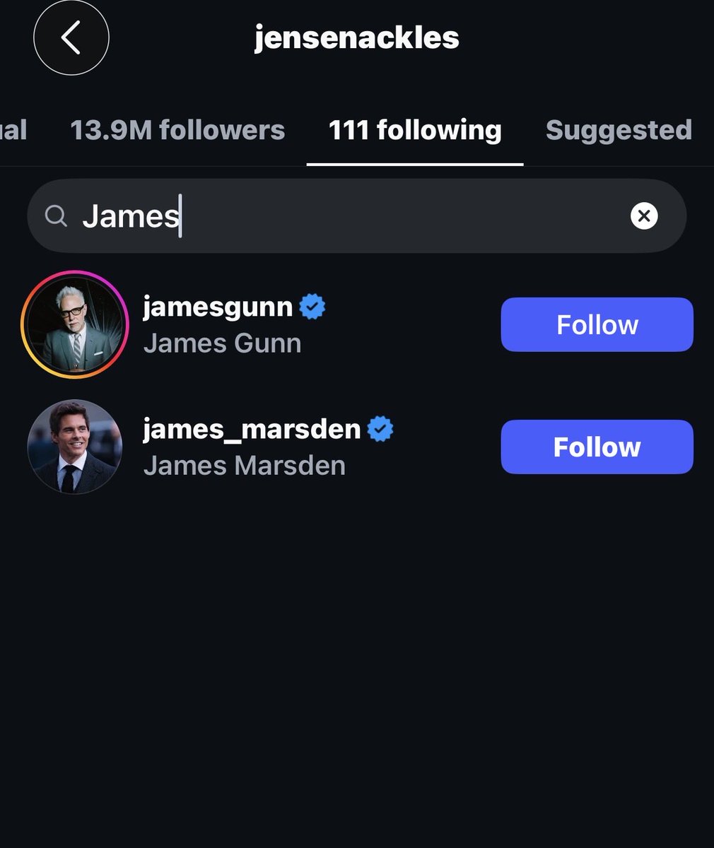 TheBoysOOCC's tweet photo. Jensen Ackles has started following James Gunn on Instagram. https://t.co/ZelLVrbhT8