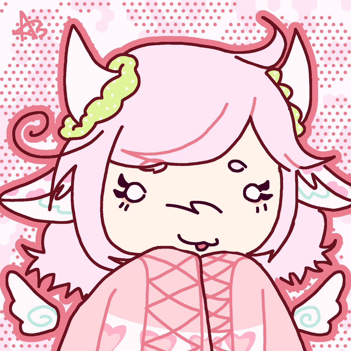 BlizzElfree's tweet photo. @ShiShiStrawbery Sfghahfsgak she's so cute (,,>ヮ<,,)!

I hope I did her justice!!🩷 https://t.co/OpKFnsQOXZ