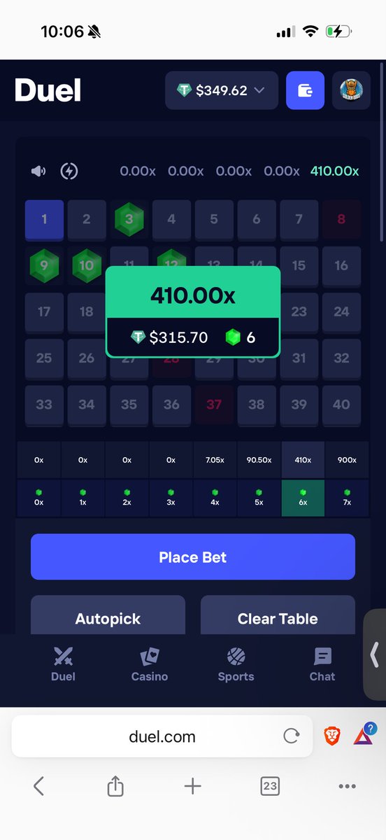 CodeGoldenOdds's tweet photo. Smacked five 6 out 7’s today between @gamba &amp; #Duel 🤯 New Keno meta?? https://t.co/sIcY5Jn06u