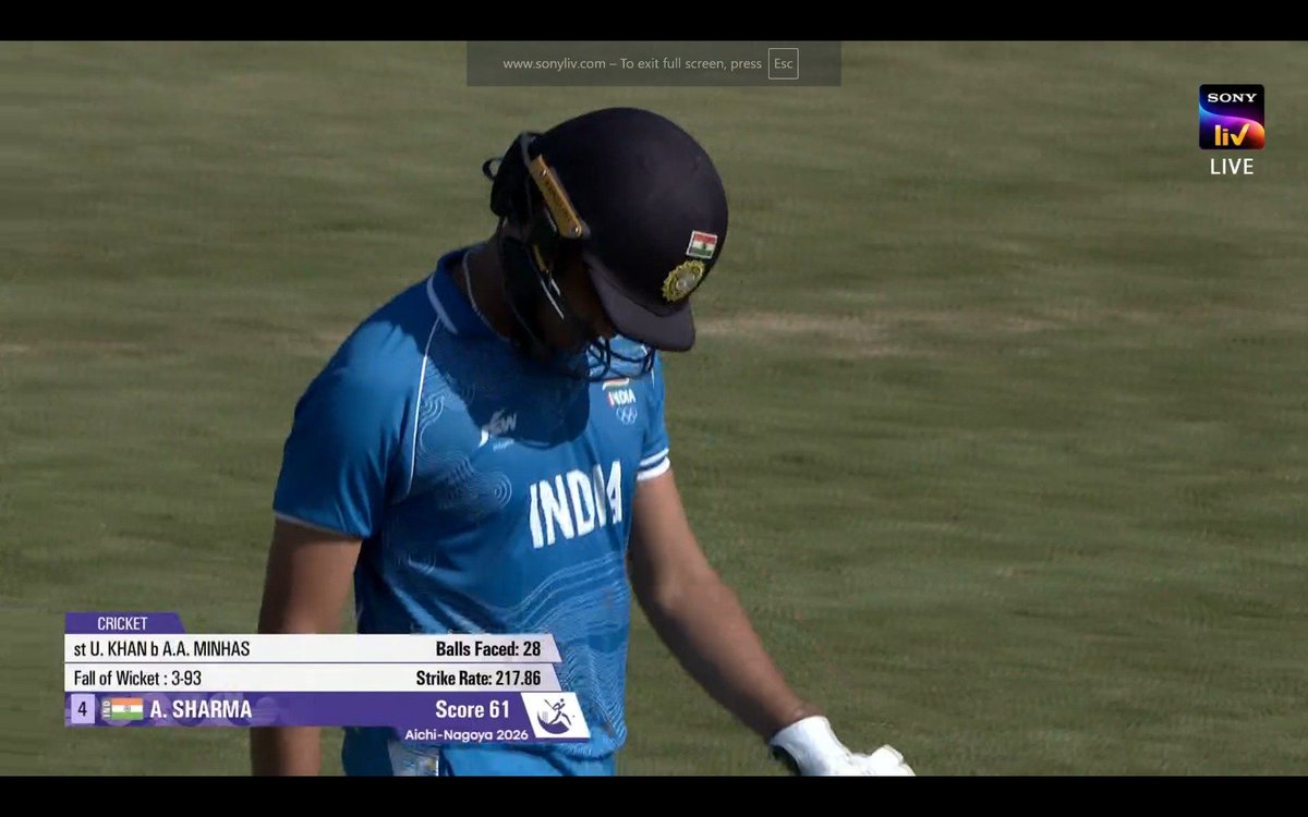 CricCrazyJohns's tweet photo. ABHISHEK SHARMA IS CLUTCH 🔥

- 61 runs from just 28 balls in the Asian Games final against Pakistan. https://t.co/WDmmc2Y0nU