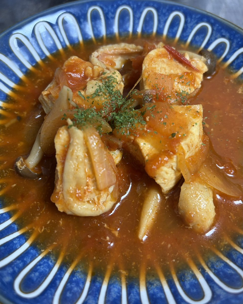 movsuv's tweet photo. 鶏胸肉のトマト煮 https://t.co/Q0TzNkove9