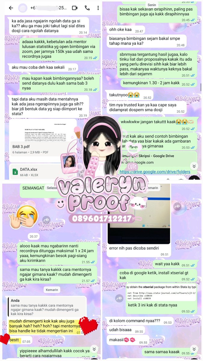 fitgures's tweet photo. 📊 JOKI TUGAS STATISTIKA — MANUAL / EXCEL / OLAH DATA

Dihandle lulusan S1 Statistika

♡ Statistika Dasa
♡ Probabilitas &amp; Distribusi
♡ Uji Hipotesis, Normalitas &amp; Homogenitas
♡ Uji-t, Chi-Square &amp; ANOVA
♡ Korelasi &amp; Regresi

SPSS, SmartPLS, EViews, Stata, JASP &amp; R Studio ♡ https://t.co/7CpJJPQhhR