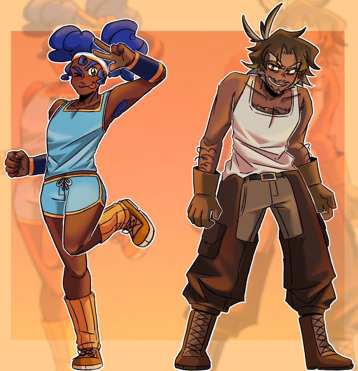 UnderLifeLinX's tweet photo. My Wile and Roadie human designs!!! :D 
#coyotevsacme #wileroad #wilerunner #roadrage #wileecoyote #roadrunner https://t.co/39hbfpLENq