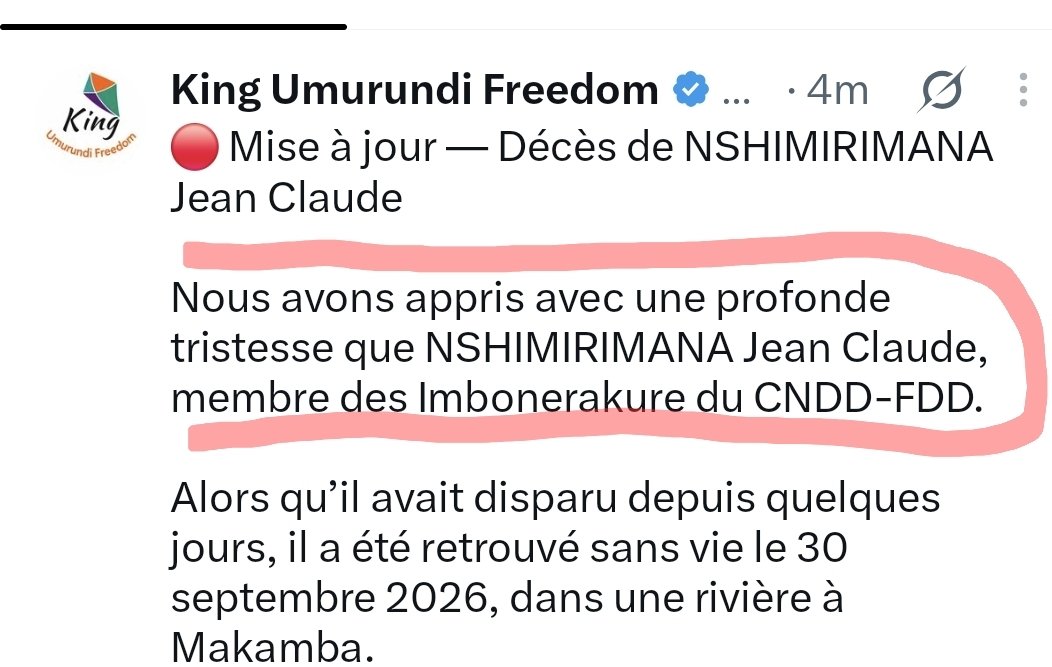 pacifiqueNdayi2's tweet photo. @12amorFati #Havyarimana: mugaragu w'#abazungu! Ayaba we gusa, none un #palipehutu aragira #akabongo k'imbonerakure !akongera akaba umwansi wa #cnddfdd i #geneva
Nuko rero #revolution itegerezwa guhangana n'ikinyoma!! https://t.co/Eq80TGvpkJ