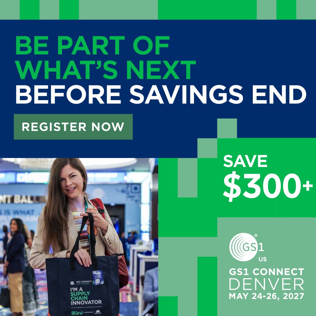 GS1Connect's tweet photo. #GS1Connect27 is coming to Denver, May 2027. Plan now and save $300+. https://t.co/br6IZJ8kgx https://t.co/BfbPH9cfqd