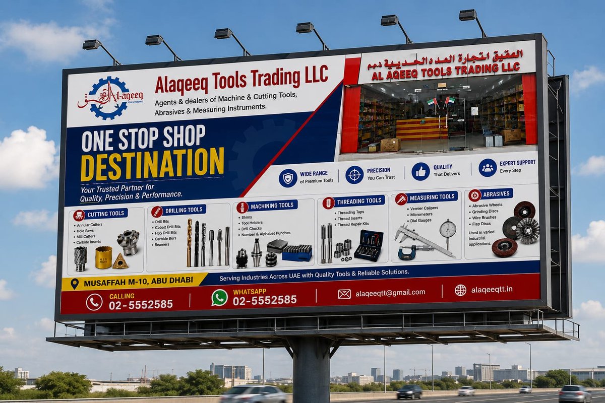 alaqeeq_tools's tweet photo. Al Aqeeq Tools Trading LLC - Your One Stop Shop for quality Machine &amp; Cutting Tools, Abrasives &amp; Measuring Instruments.

#AlAqeeqTools #MachineTools #CuttingTools #DrillingTools #MachiningTools #ThreadingTools #MeasuringTools #Abrasives #IndustrialTools #EngineeringTools https://t.co/3Sd5y9ubdi