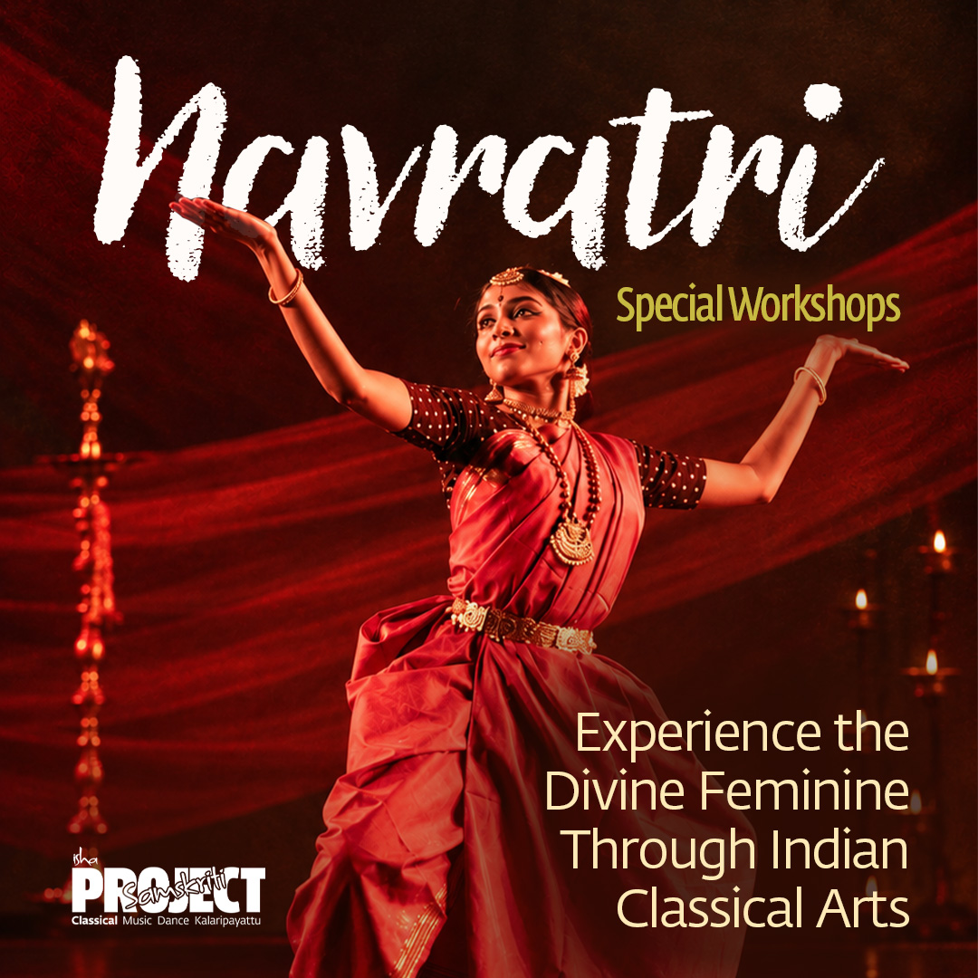 ishafoundation's tweet photo. Celebrate Navratri by exploring the Divine Feminine through Indian classical music and dance.

Join Project Samskriti’s online workshops to learn Bhairavi Jaya Bhairavi, a devotional song dedicated to Devi, or Bharatanatyam movements set to Devi Stuti.

Register now: https://t.co/BByiYOgAUn