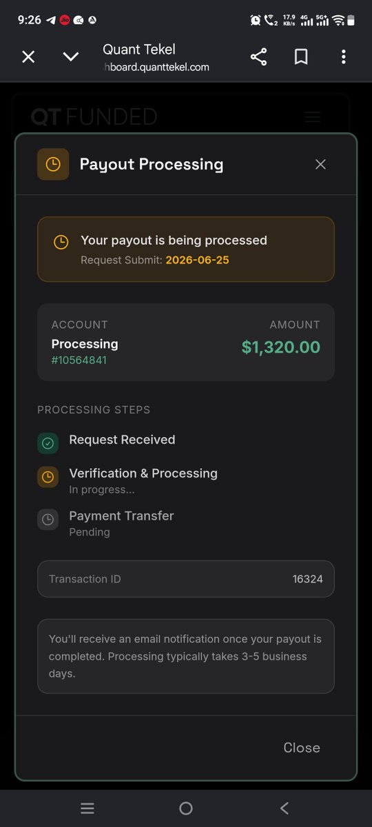 vr_jyothis63198's tweet photo. @PropFirmShinobi @Agent1nk Fraud company bro..my payout pending from 25.6.2026 .. after 3 months they send me breach message without providing any clear reason.. comedy company.. reason is comedy see the attachment https://t.co/7qJDpkGGZx