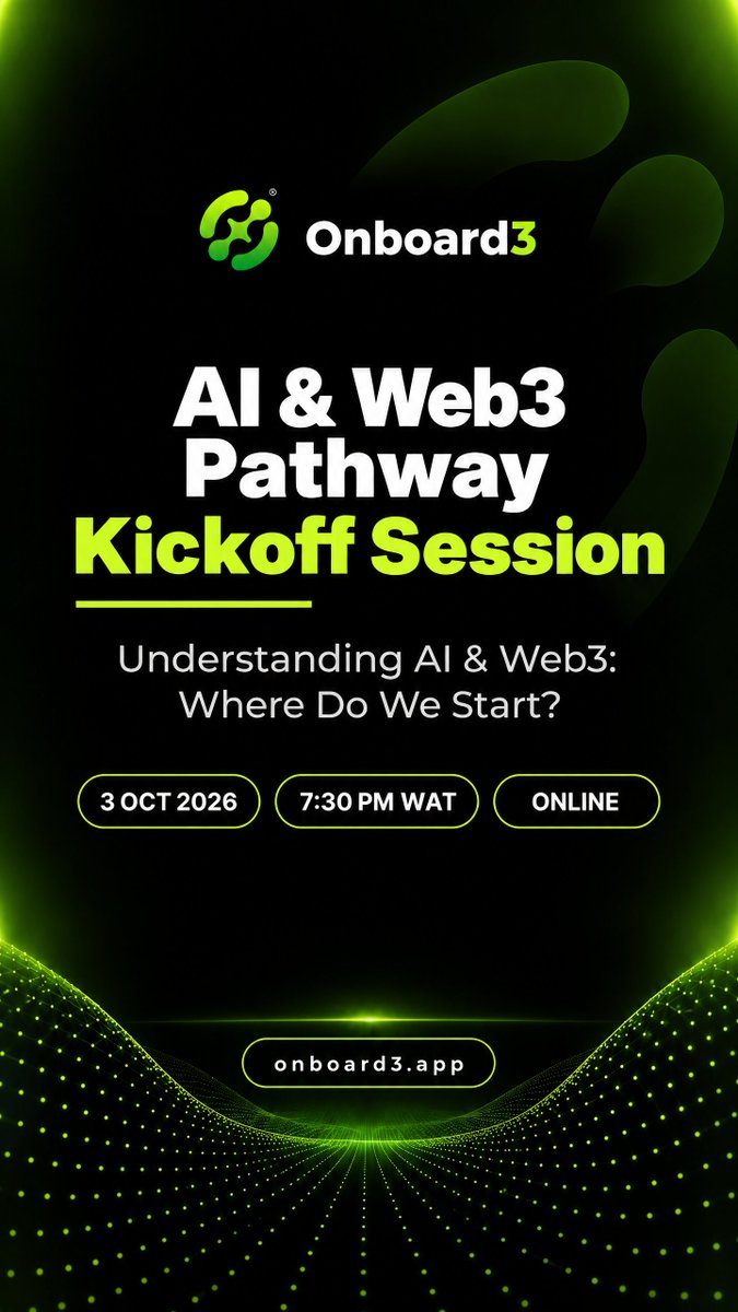 Ibn_marzuk's tweet photo. GM everyone ☀️

Alhamdulillah for another day and another opportunity to learn, build, and become better.

Today feels a little different for me because we’re officially kicking off something I’ve been looking forward to for a while.

The AI & Web3 Pathway starts today at 7:30 PM WAT.

And honestly, I don’t want this to be another programme where we attend classes, take notes, and forget everything a few weeks later.

I want us to actually learn, experiment, create, automate, build, and find opportunities.

AI is changing how we work and create, but I believe the real advantage will belong to people who can combine these tools with their own creativity, curiosity, and ability to solve problems.

So today is just the beginning.

New month.
New lessons.
New ideas.
New things to build.

May Allah bless our efforts, increase us in beneficial knowledge, and guide us toward opportunities that bring value to ourselves and others.

GM. Let’s build. 🌱