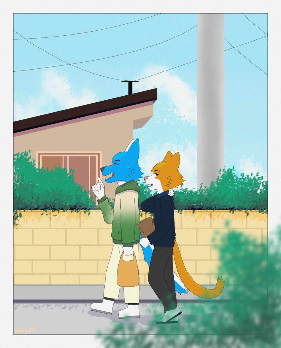 Zilo_PNG's tweet photo. 🟠 "thanks for doing groceries with me" 
🟦 "anytime! i'm happy to tag along. call me whenever you need help!" 

#furryart https://t.co/mXmyHwbjah