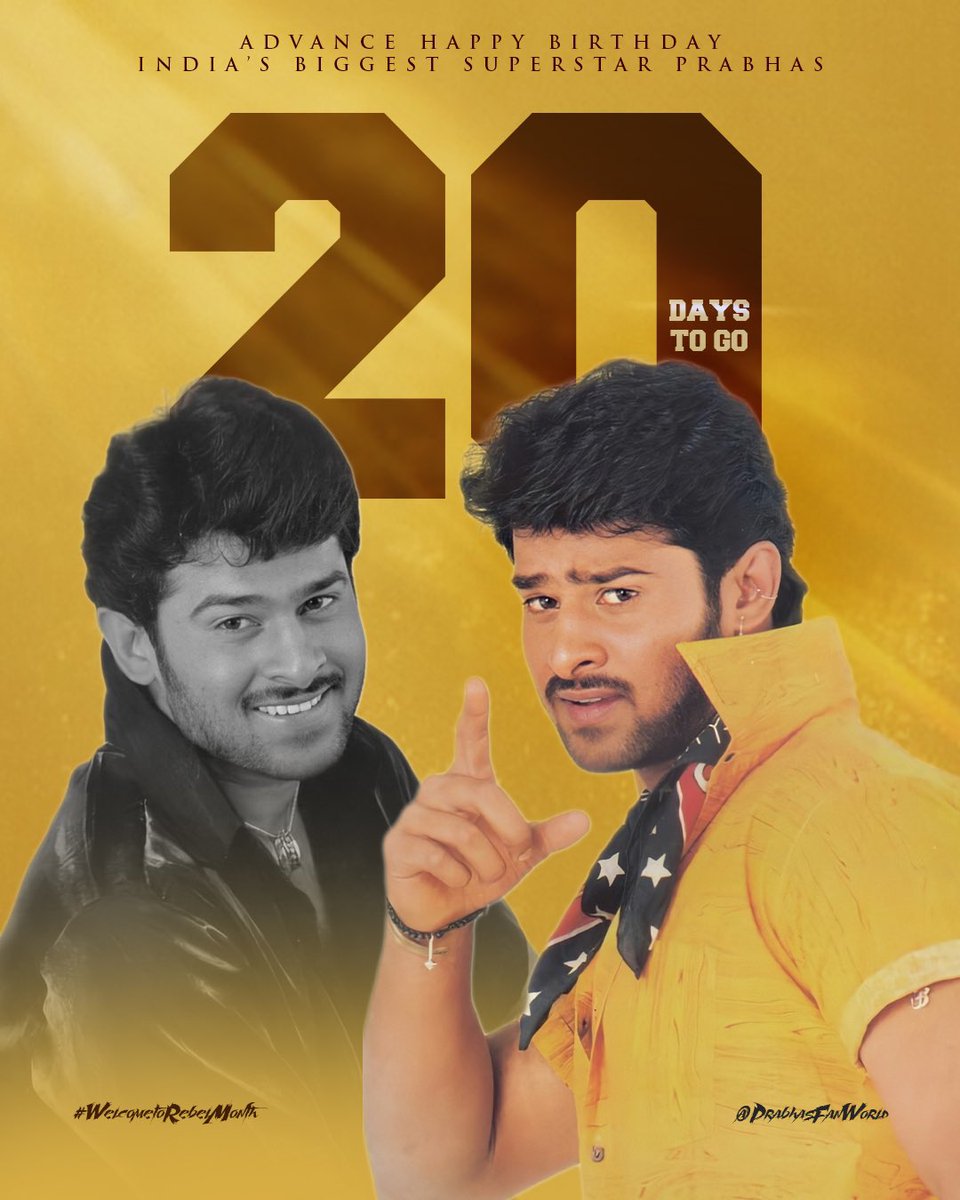 waiting4sitaa's tweet photo. Global euphoria in 20Days! ❤️

#Prabhas | #PrabhasBirthday https://t.co/G07vQy3P1L