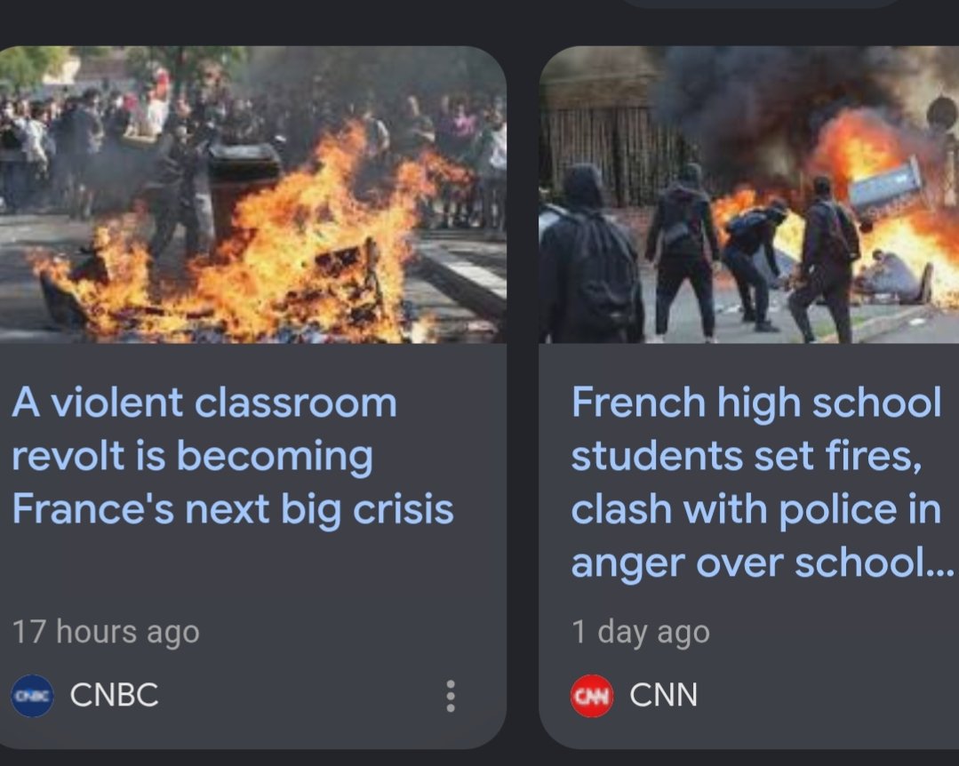 arunpudur's tweet photo. ‼️Dear India,

This is France's #SchoolThikKaro Riots, same thing started by @abhijeet_dipke &amp; @ArvindKejriwal

It started peacefully and turned violent in an instant. 

France is burning for days now, Govt is unable to control it. 

This is exactly what is planned for us. https://t.co/0UWMin9y2f