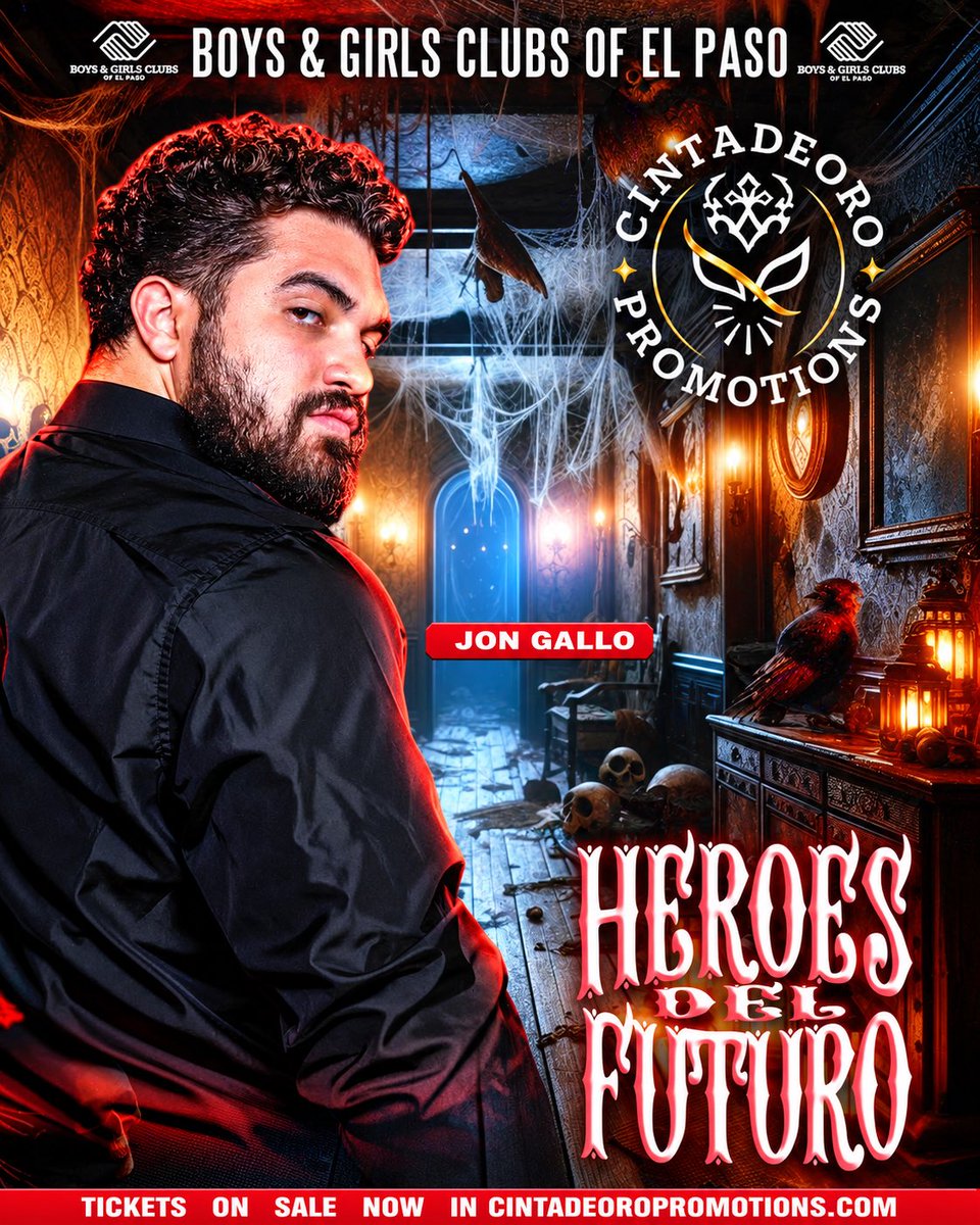 CDOPromotions's tweet photo. 🔥 Jon Gallo está listo para Héroes del Futuro.
Este sábado, El Paso vivirá una noche histórica. 💥🤼‍♂️

🎟️ Boletos: https://t.co/a45oleiqwc
#HeroesDelFuturo #JonGallo #CintaDeOroPromotions https://t.co/fygDhDFTPh