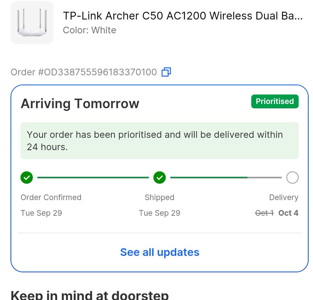 jitendrajain161's tweet photo. @flipkartsupport Order had to be delivered on 30.09.26 but being postponed daily!

No live customer care to talk to. #pathetic. No proper response. Since I have already paid for the item I am being treated this way. Highly #annoying. https://t.co/RkAObP0Esp