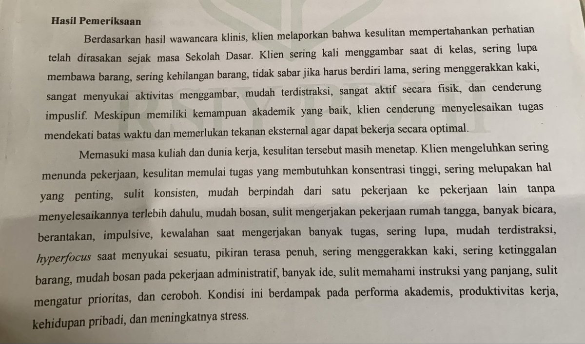 syahidahraya's tweet photo. Late diagnosed ADHD Inattentive here, Ada beberapa yang tanya triggernya apa aja sampai bikin ngerasa perlu ke psikolog atau asesmen ADHD di umur 29, inj sedikit catatannya. Hope it helps! 

If you relate, this is probably a sign to take a test as well 🤍 https://t.co/wHBCvogUjY