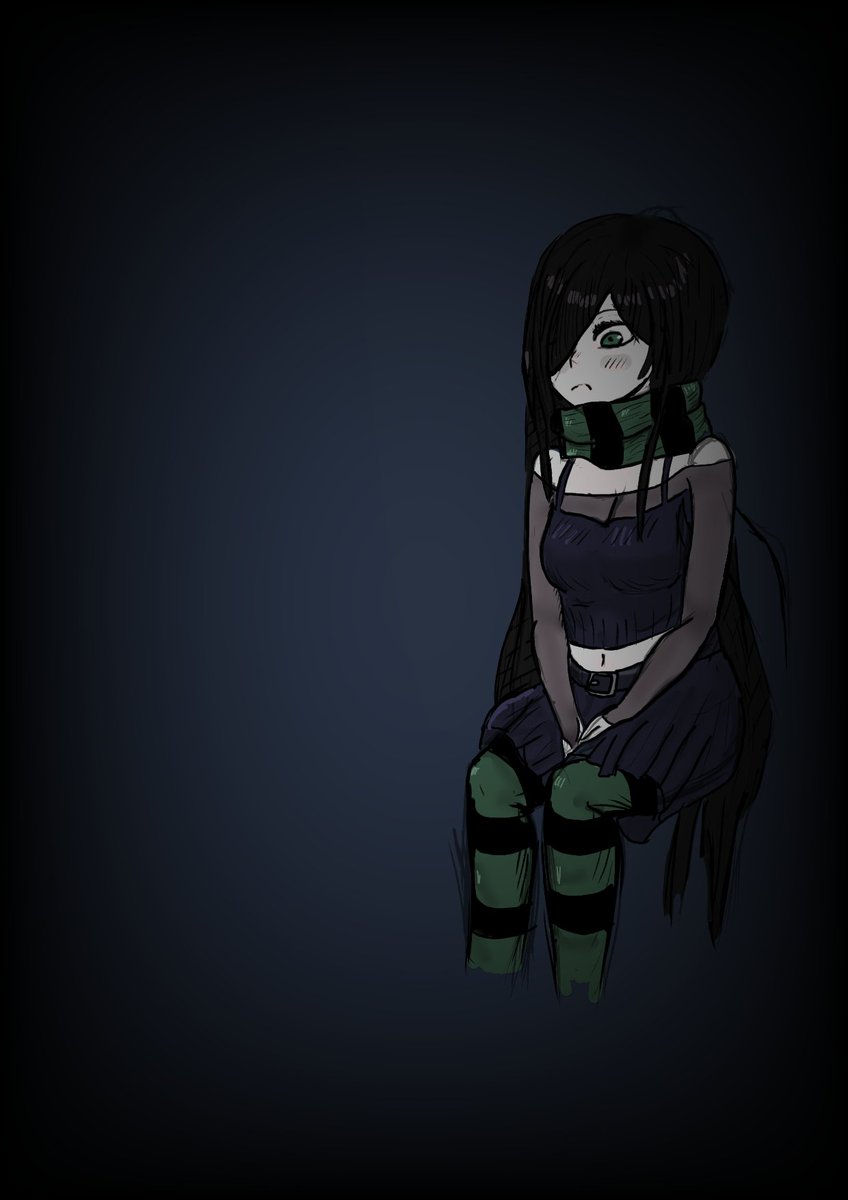 NeoDarlokV2's tweet photo. Aria Wintermint, OC by @Parorou

​I didn't managed to post this on Oct 2nd, that's why she's sad. (a date I hold dear since it's when I first discovered and read The Crawling City back in 2019) https://t.co/cS9sYScWov