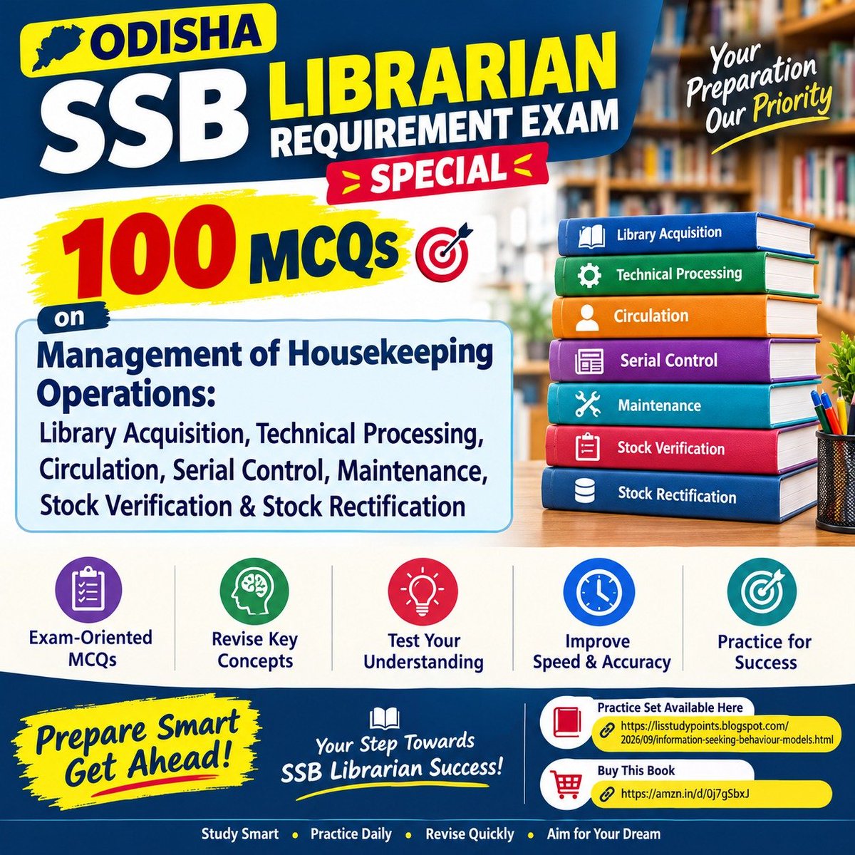 LIS_StudyPoint's tweet photo. 🎯 Odisha SSB Librarian Exam Special!
👉 Practice 100 MCQs Now: https://t.co/PmFeZr5r1o
📖 Recommended Books:
1️⃣ https://t.co/LDCe2Fozd9
2️⃣ https://t.co/94YtXV1oNx
#LISStudyPoint #100MCQs #LibrarianExam #ssblibrarian #ssbodisha
#UGCNET #Lismcqs https://t.co/eqwG1bXWpb