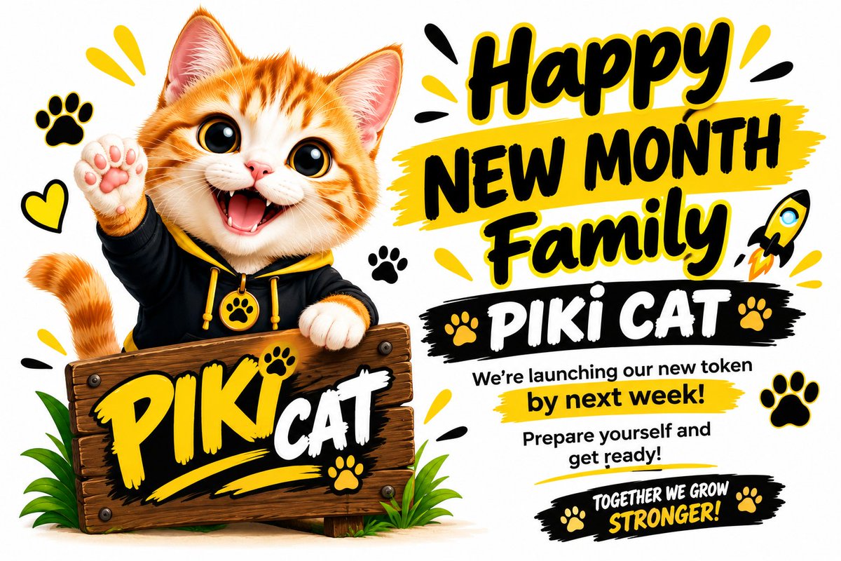 Piikicat's tweet photo. 🐱🚀 **PIKI CAT IS GETTING CLOSE!** 🚀🐱
The launch is coming **next week!** 🔥
Get prepared, stay connected, and keep an eye out for the latest updates. 🐾

💥 **The countdown is on — PIKI CAT is coming!**https://t.co/GtihGI4lw0 https://t.co/gGTq2vSkVn