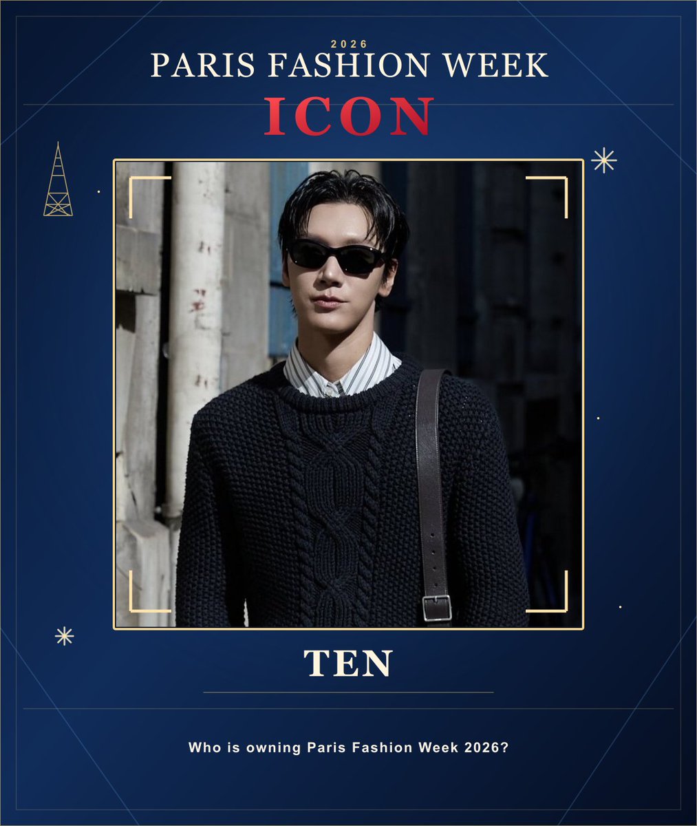 starvibe2015's tweet photo. PARIS FASHION WEEK ICON 2026 is here! ✨

Who is owning Paris Fashion Week? 

🗓 Oct 3–7, 2026 (KST)  
🏆 No.1 reward: Seoul Subway Pillar AD · 7 days

Vote now 👇  
https://t.co/pnVUWjAWVZ

#ParisFashionWeek #ten #NCT #TENforYSLPFW27 #SaintLaurentxTEN https://t.co/dzSiR6h17H