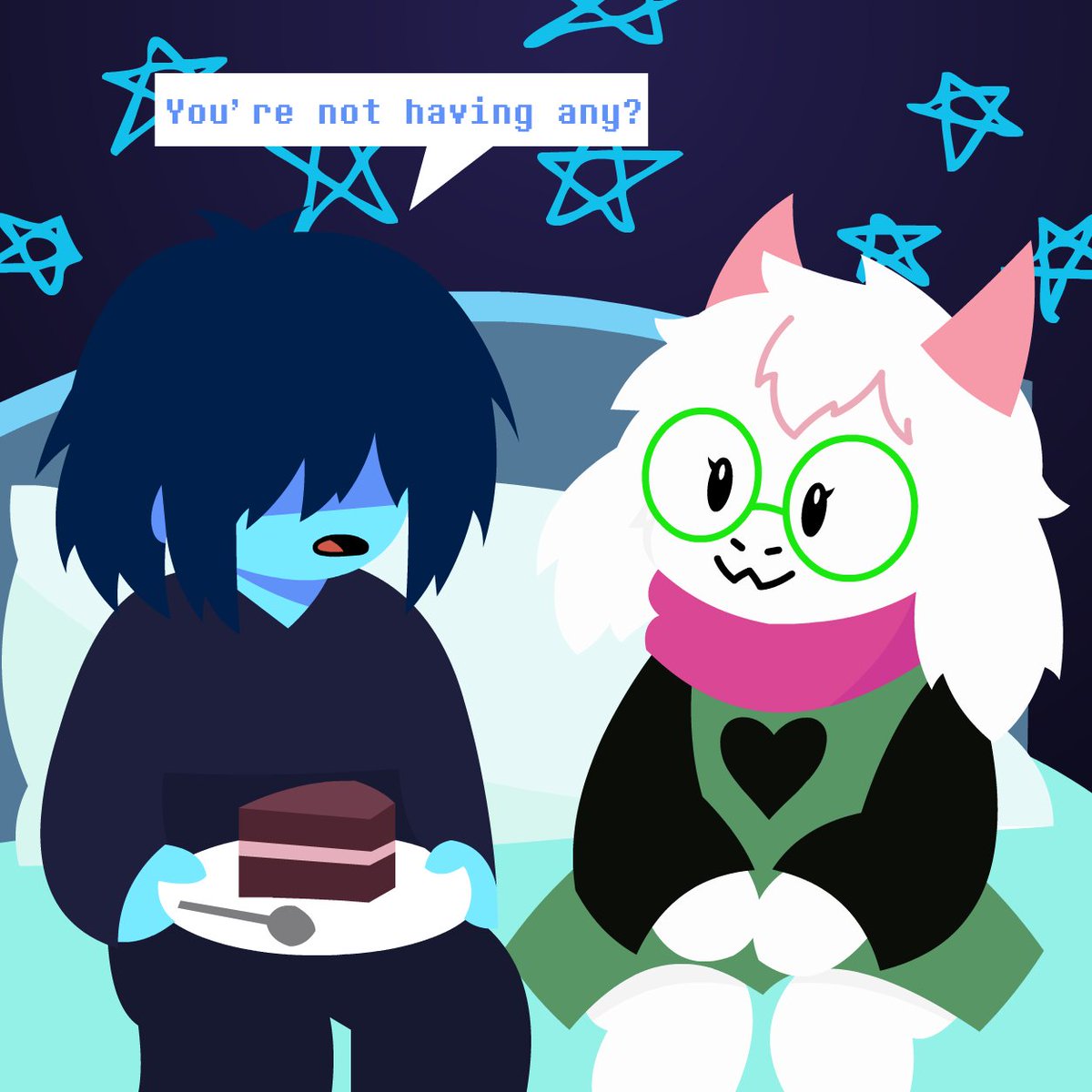 Meganime3Alt's tweet photo. Day 3 - Sharing 🍰

Ralsei eat the cake (4/8)

#kralsei #kralseitober2026 #hamburgerscheeseandfries https://t.co/xLDgtahowd