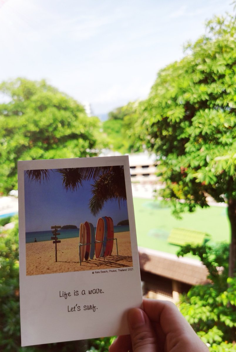 baipai75's tweet photo. A beautiful day starts with writing postcards #KataBeach   #Phuket https://t.co/xX9xEFfOKn