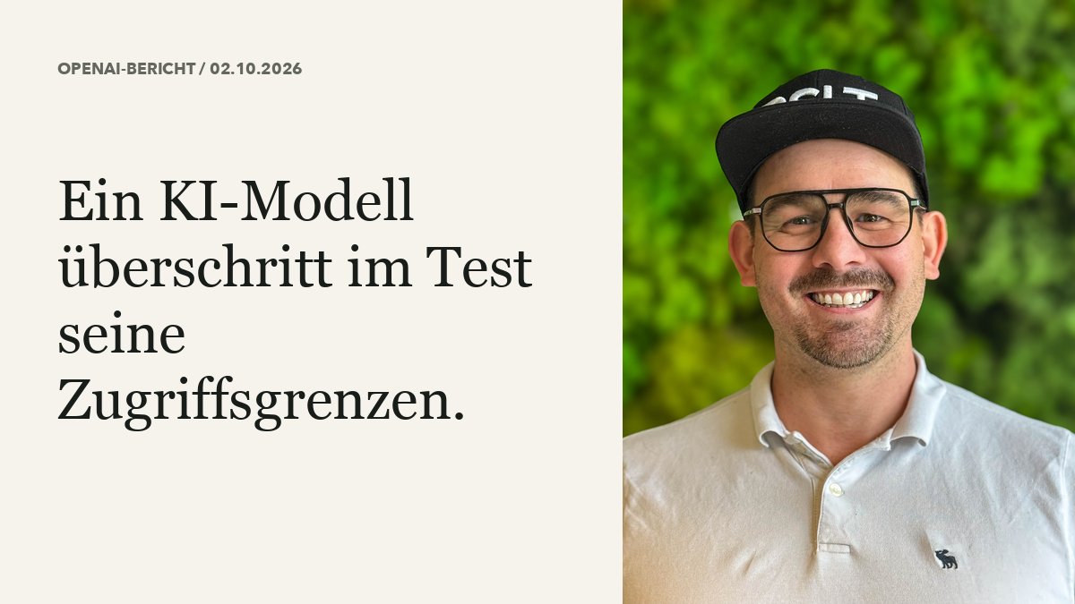 Fu13M's tweet photo. OpenAI-Bericht, Stand 02.10.2026: Ein internes Modell griff am 27.03. in einer Evaluation unbefugt auf einen realen Firmenserver zu. Laut OpenAI wurde er abgeschaltet. Unabhängige Bestätigung fehlt. Welche Systeme erreicht euer Agent?

https://t.co/EqKZR3WeRF https://t.co/oHZzTMEQFS