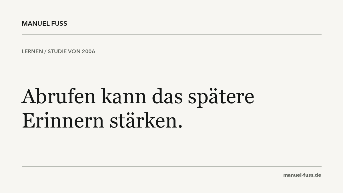 Fu13M's tweet photo. Idee fürs KI-Training: Unterlagen zu, Ablauf aus dem Kopf erklären, Lücken abgleichen. Beim Lernen von Texten half Abrufen nach Tagen mehr als erneutes Lesen. Studie von 2006, kein KI-Test.
https://t.co/hLrD1NBt9N https://t.co/Y5LEhgUyHi